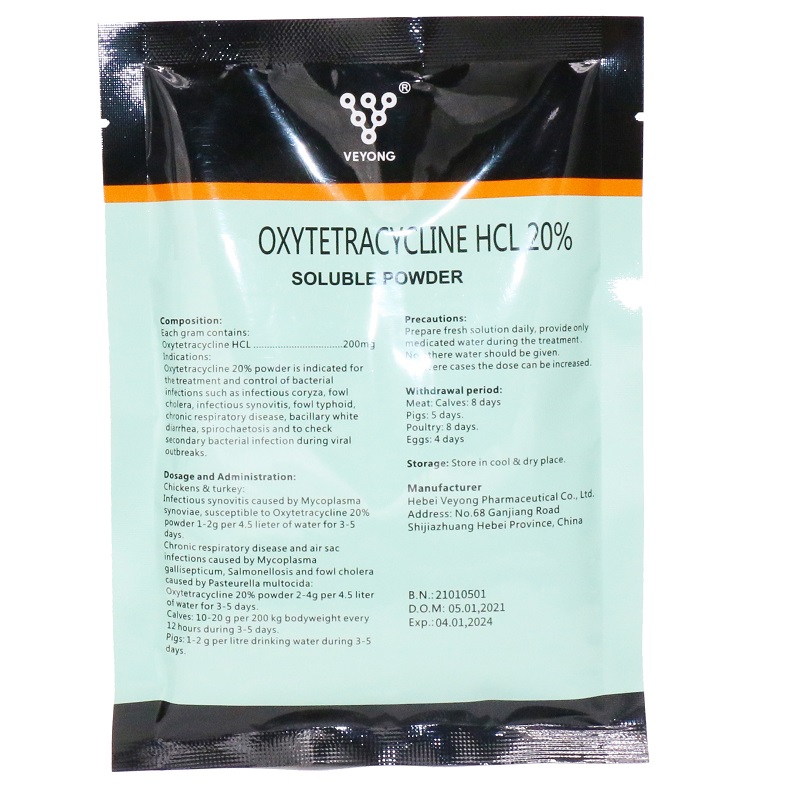 polvo soluble en agua de oxitetraciclina